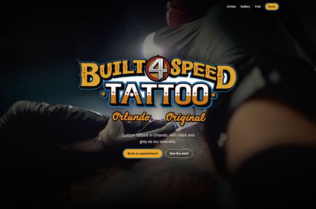 Home page of Built 4 Speed Tattoo