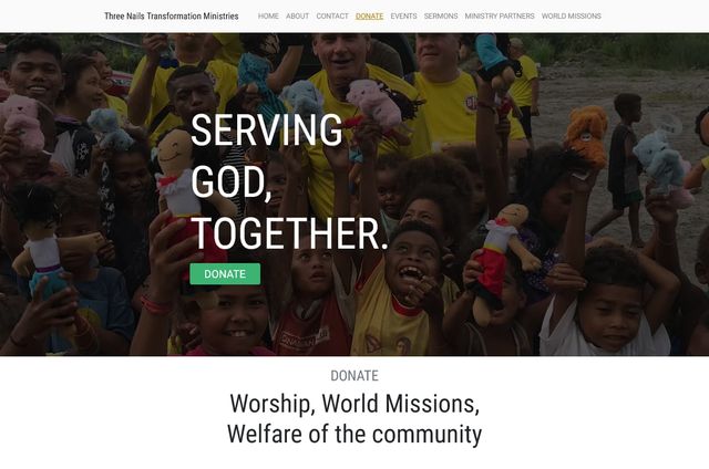 Home page of Three Nails Transformation Ministries
